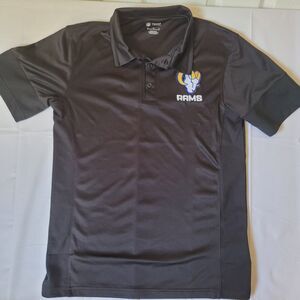 Los Angeles Rams Polo Shirt Men’s Medium NFL Team Apparel Black Golf Polo